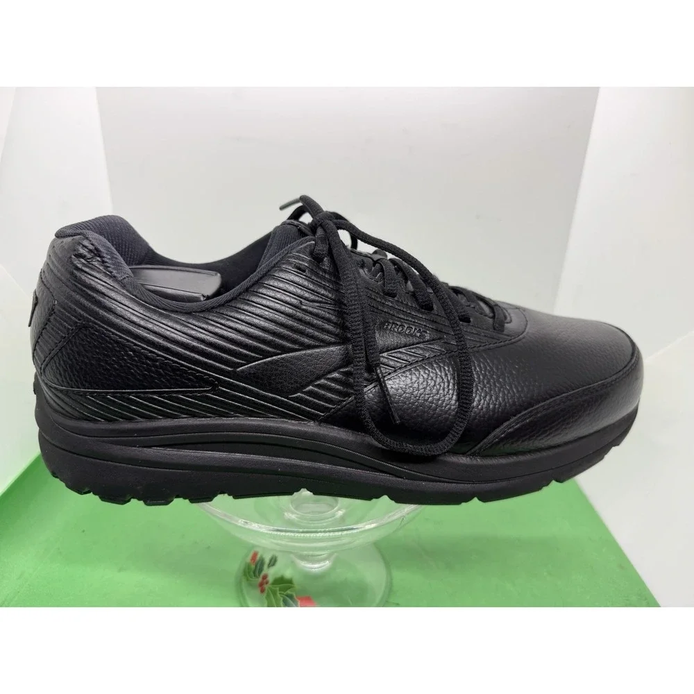 Men's 13 2E W Wide Brooks Addiction Walker 2 1103182E072 Black Leather Shoes